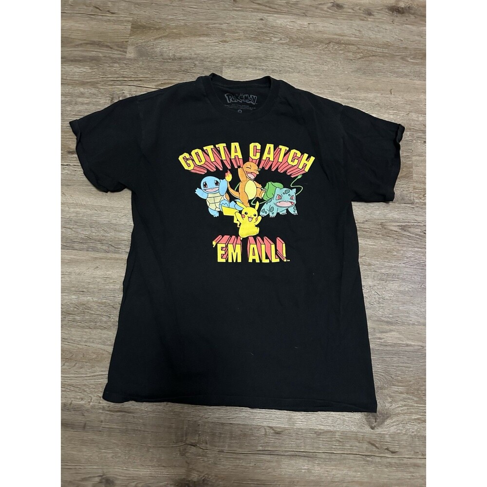Pokemon Gotta Catch ‘Em All Graphic Size M‎ Black Short Sleeve T-Shirt